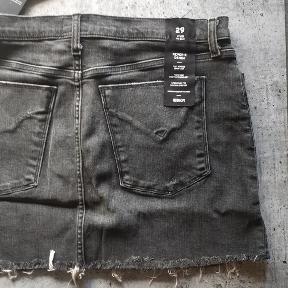 NWT Hudson Black Denim Mini Skirt - Picture 9 of 11